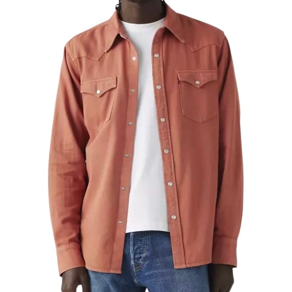 Levi’s Men’s Classic Standard Fit Western Snap Front Shirt Red Size S